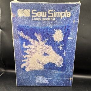 Sew Simple Latch Hook Kit with Unicorn Design
